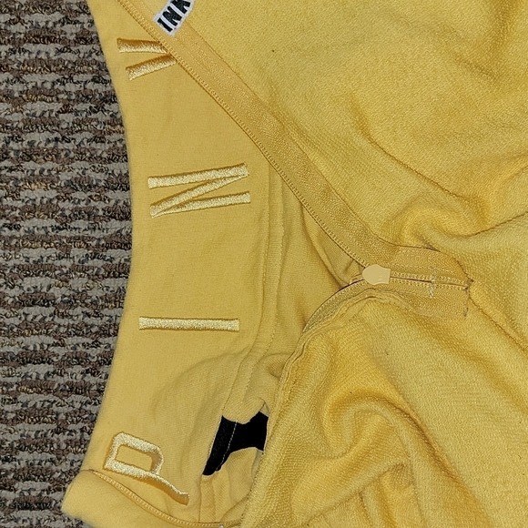 Pink Pullover Quarter Zip Sweater Size X Small Yellow - Picture 5 of 7